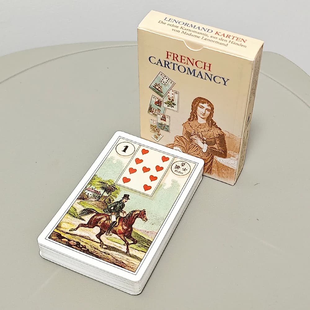 Mazzo di cartolanzia francese Lenormand 36 pezzi Carte Lenormand 9 * 6 cm in lingua cinese e inglese edizione bilingue Mazzo classico