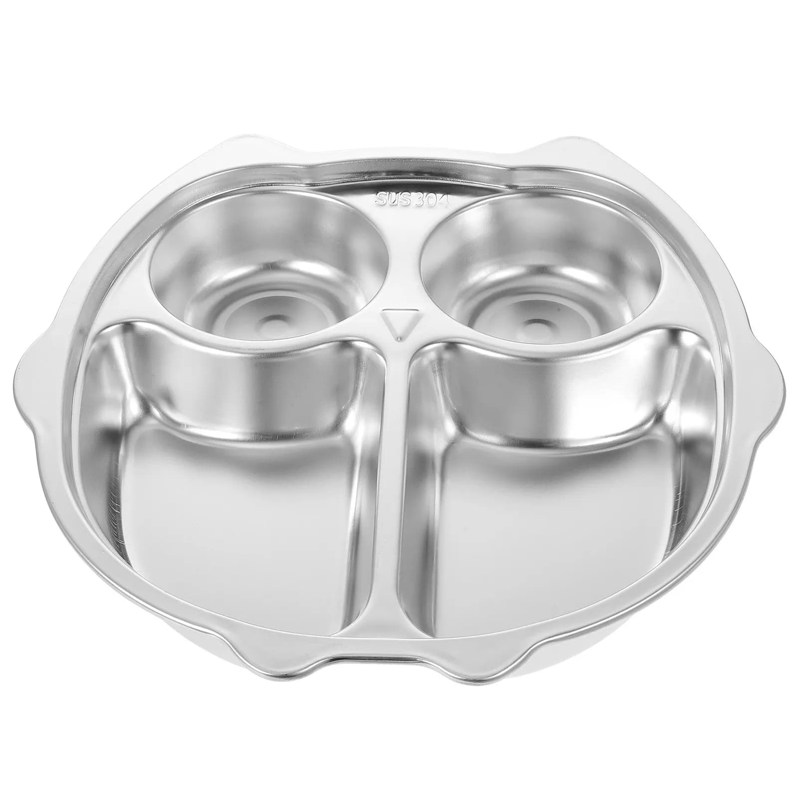 Vassoio per Cena in Acciaio Inox 304 con Scomparti, Contenitore per Pranzo, Piatto Porzionato per Casa, Scuola, Ristorante, Mensa, Hotel, Campeggio