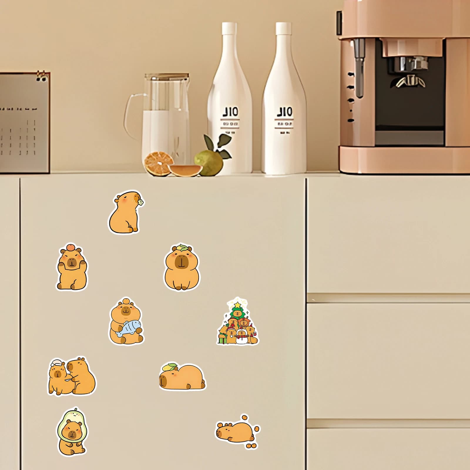 50 PCS Cute Animal Stickers Funny Capybara Waterproof Stickers Capybara Stickers for Water Bottle Scrapbook Luggage Bike