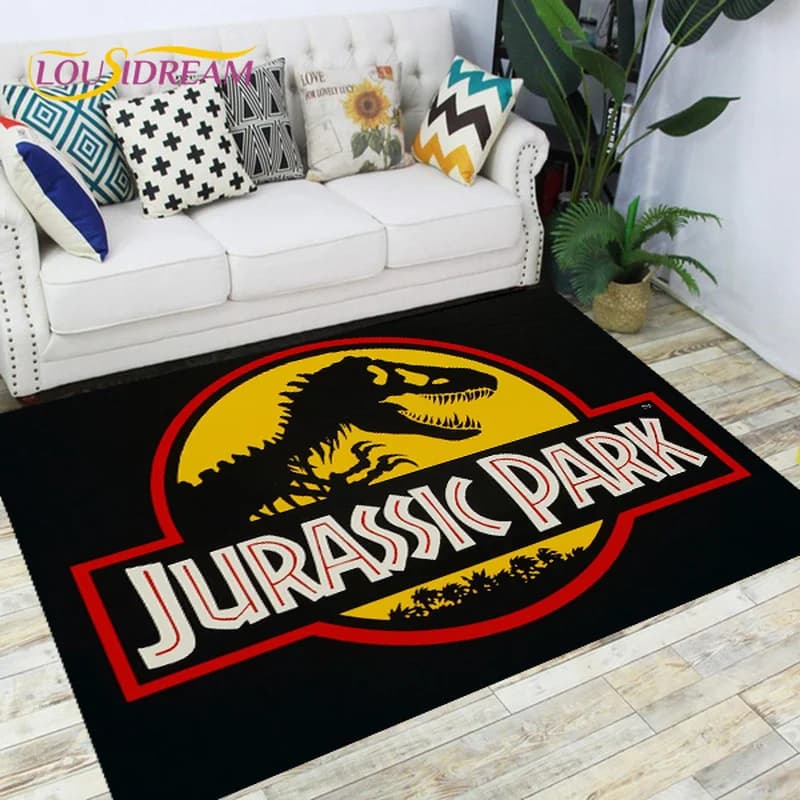 Jurassic Park Dinosaur Cartoon carpet s non-slip carpet for living room bedroom Foot Pad decoration, children's playground