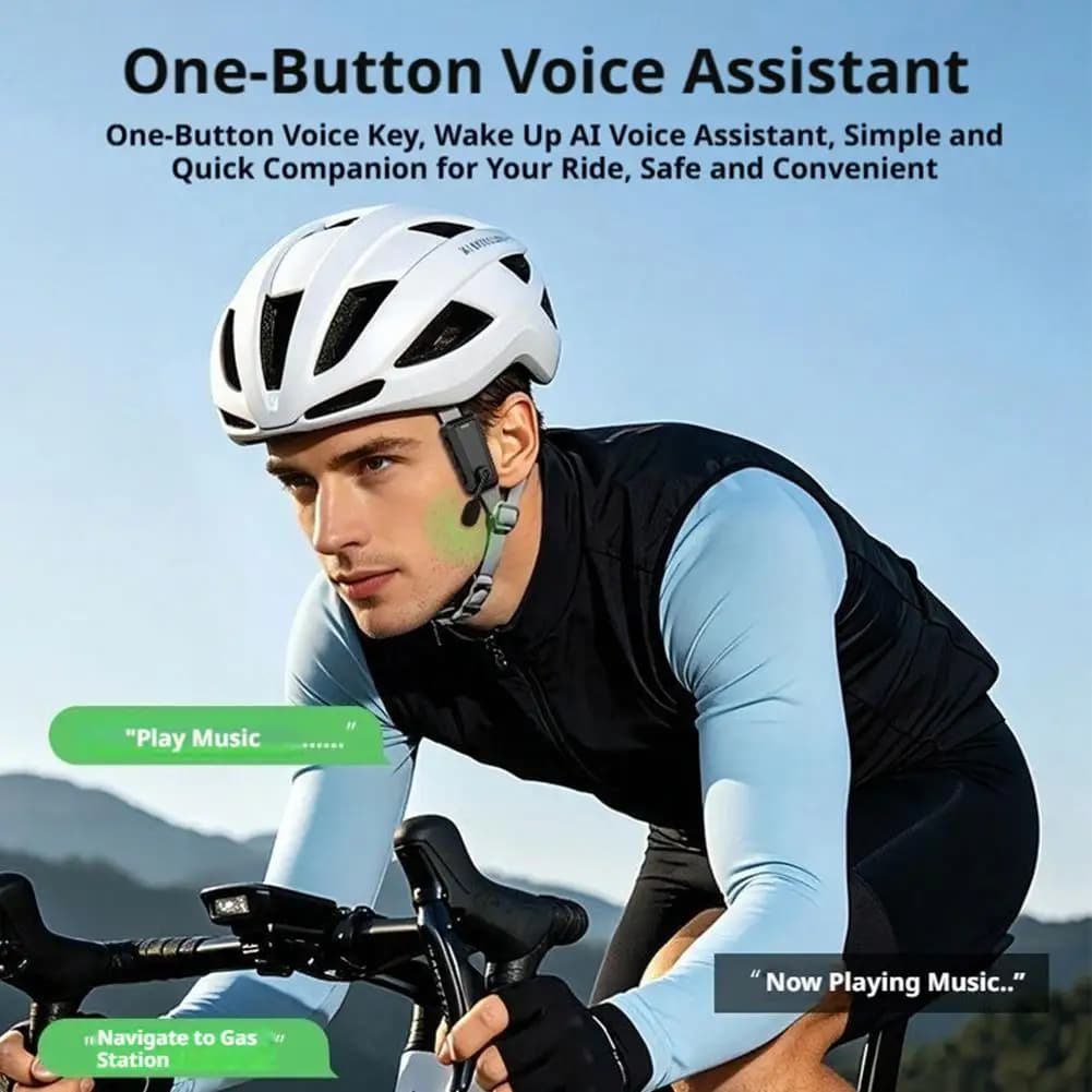 2PCS Wireless BT Helmet Intercom Headset Music Sharing Noise Isolation Bike Earphones for Outdoor Cycling Climbing