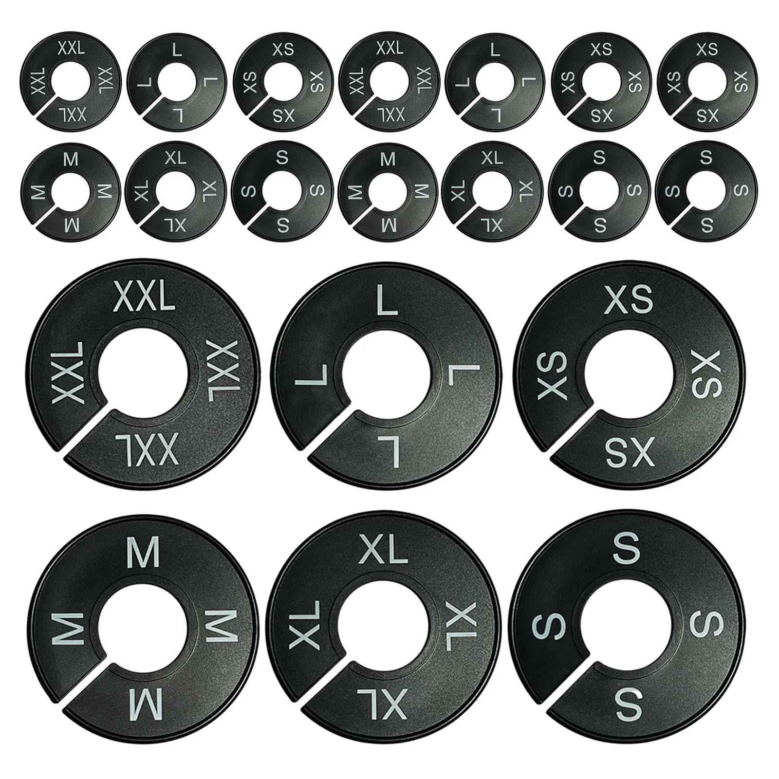 30Pcs Clothing Hanger Dividers Round Plastic Closet Dividers Secure Fit Closet Clothes Separator Organizer for Wardrobe Storage