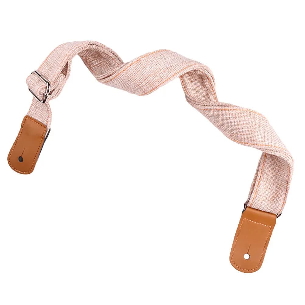 1 Pezzo Cinghia Premium in Cotone e Lino per Ukulele con Terminali Robusti e Fibbia in Metallo per Chitarra Ukulele - Uso Confortevole