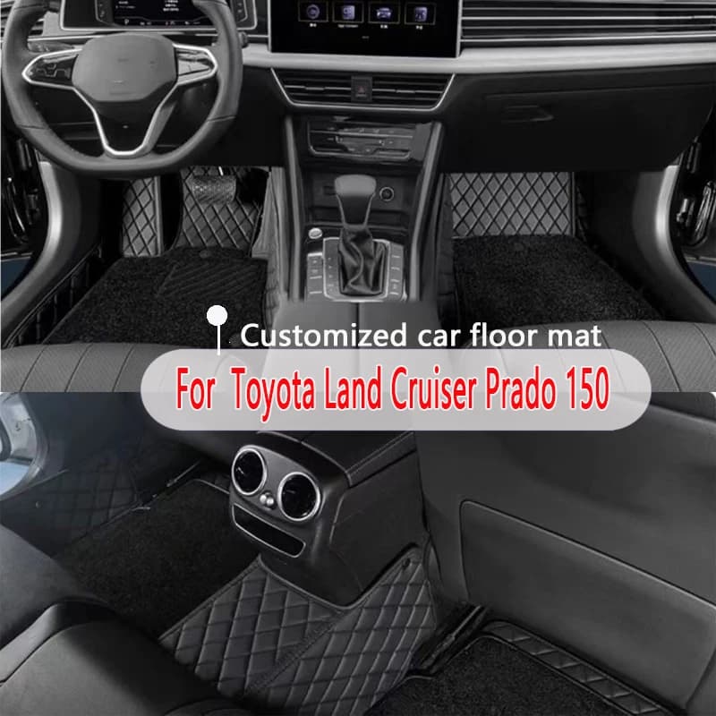 Car Floor Mats Trunk Carpets For Toyota Land Cruiser Prado 150 2017 2016 2015 2014 2013 2012 2011 2010 Accessories Rugs Covers