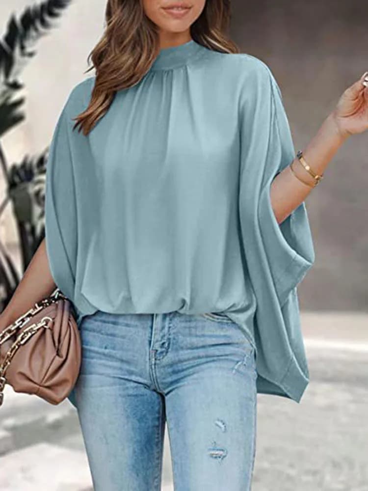 Boho Camicetta da donna elegante manica corta allentata moda O-collo bianco Femme Top camicette casual in chiffon per le donne 2023 nuova estate