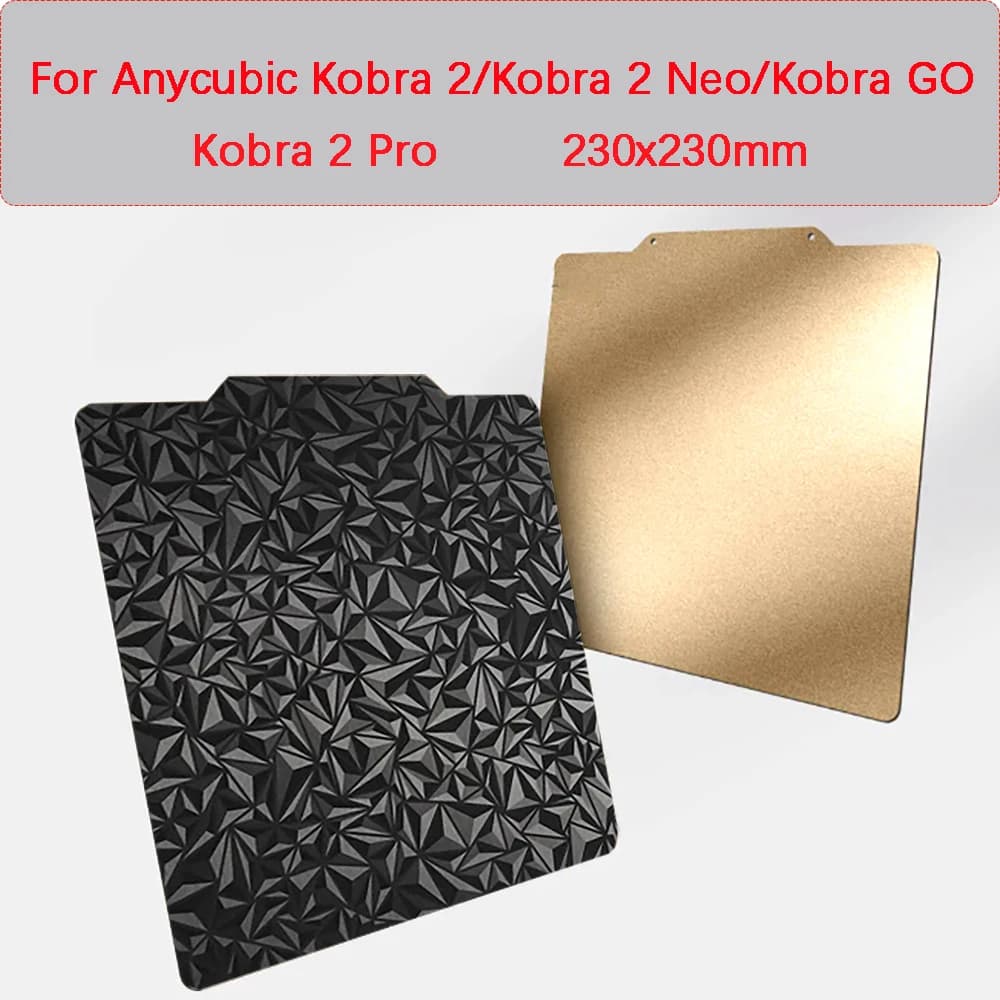 Magnetic 3D Printer for Anycubic Kobra 2/Kobra 2 Pro/Kobra 2 Neo PEO PET Copriletto 230x230 Double side Construction plate Heated bed