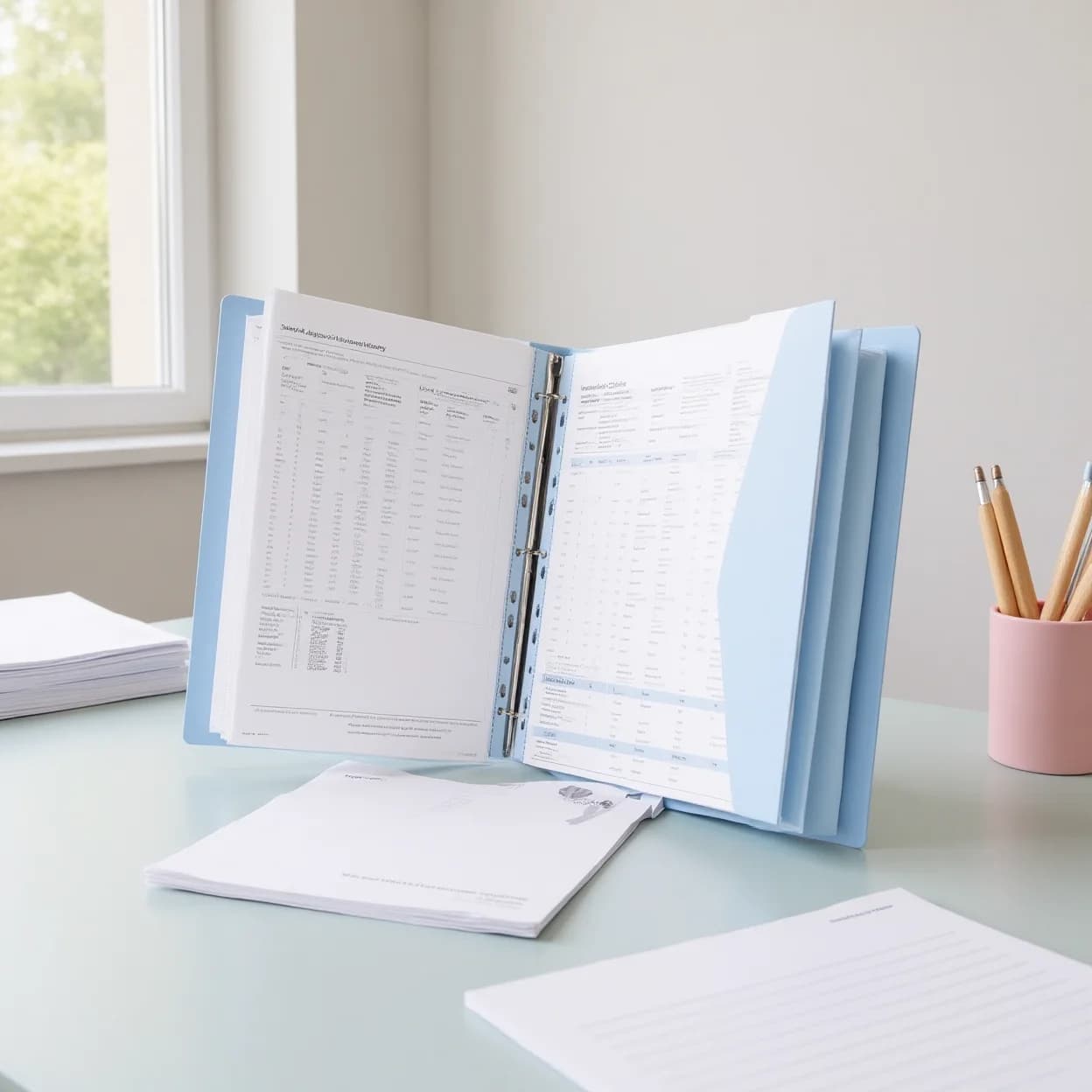 A4 Loose-Leaf Binder Clear Exam Paper Binder Student Paper Organizer Wear-Resistant Document Organizer For Class Notes Office
