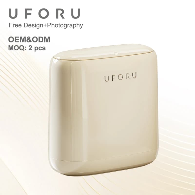 UFORU Double Bucket Narrow Trash Can Press Lid Waterproof Odorproof Slim Design Waste Bin for Bathroom Home Office