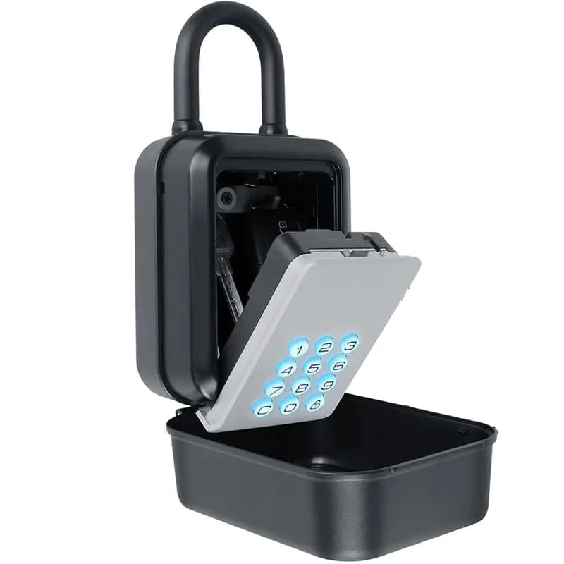 Cassetta di sicurezza intelligente A52T con sblocco tramite APP, serratura digitale con codice Bluetooth e PIN, per chiavi, per uso interno ed esterno.