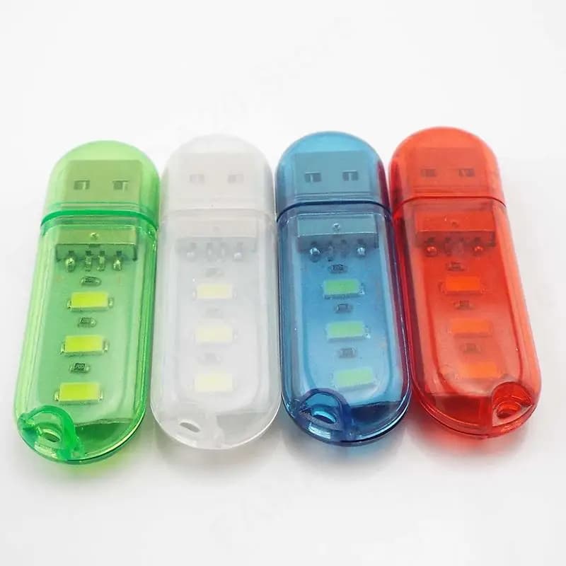 Luci Notturne LED USB Flessibili DC5V, Mini Lampada da Lettura LED 1.5W, Lampada da Scrivania con Interruttore Touch, Rosso Blu Verde Bianco O21