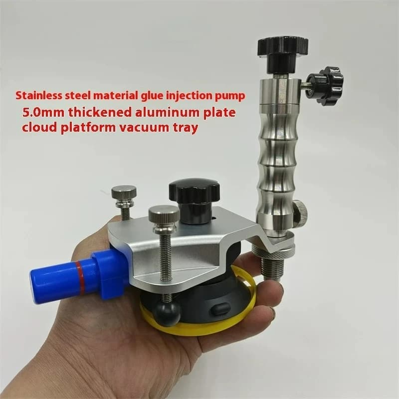 Stainless Steel Injection Accessory With 3 Inch Suction Cup For Auto Glass Maintenance