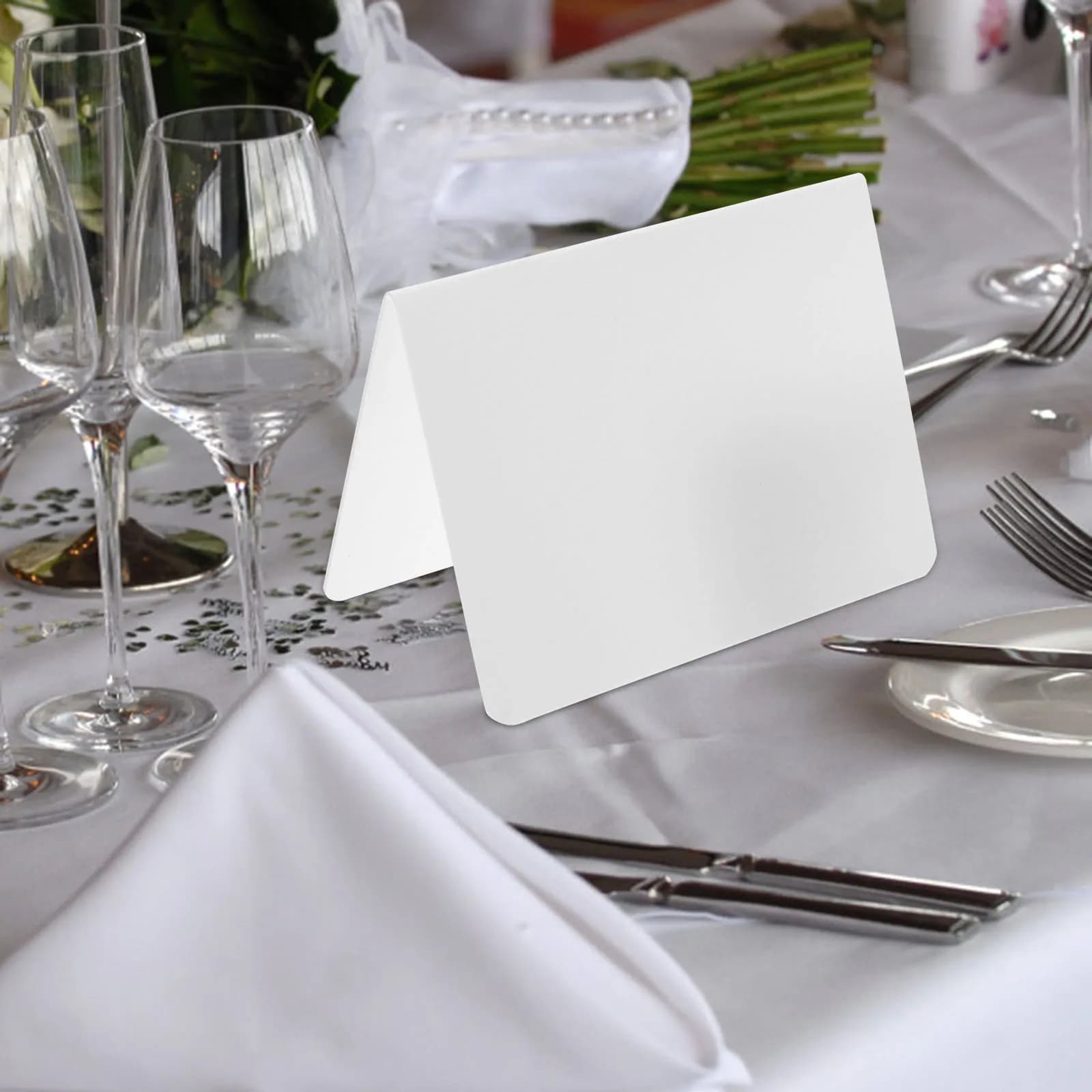 10 pezzi robusto cartello da tavolo in acrilico, porta numero da tavolo per matrimonio, riutilizzabile, cancellabile a secco, per etichette per eventi nuziali