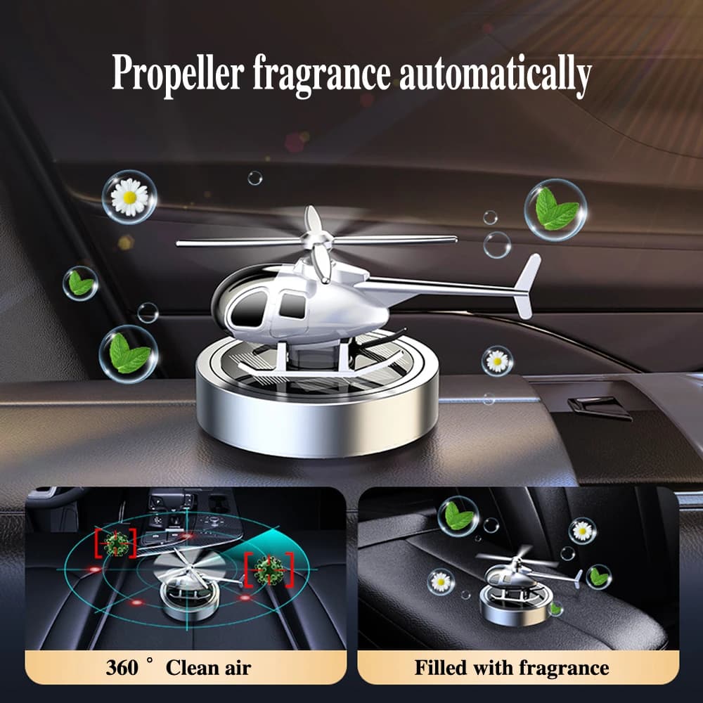 Deodorant for Auto solar helicopter auto aroma auto perfume for Auto interior accessories propeller rotating fragrance supplies Diffuse