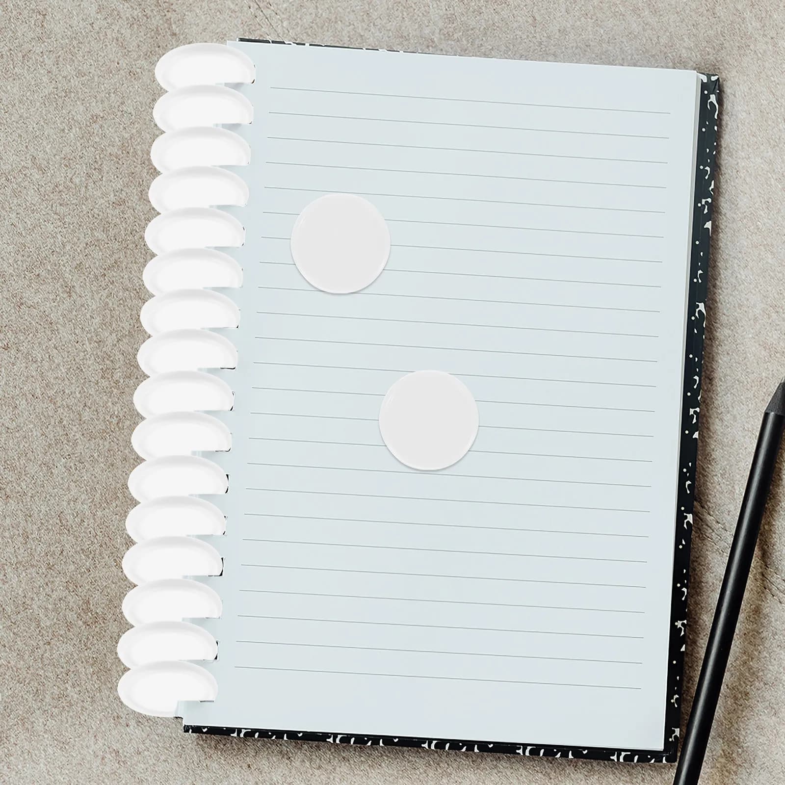 55Pcs Loose Leaf Binder Discs Plastic Expansion Discs for Notebooks Planners Scrapbooks Binding Supplies Small Round Book Rings