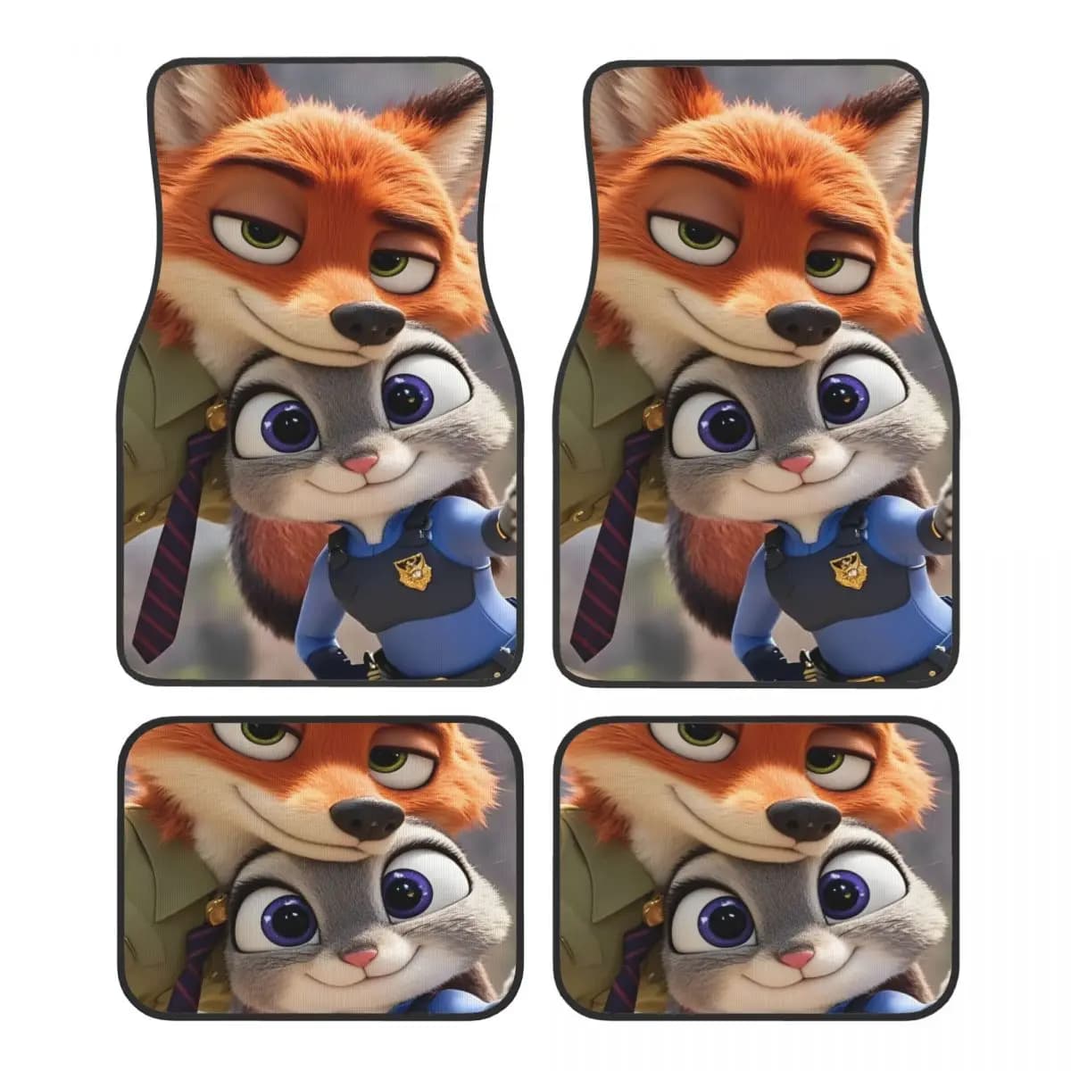 Zootopia 2 Nick Wilde Judy Tappetini automobilistici per auto Set completo universale Tappetini per auto antiscivolo per camion sedani