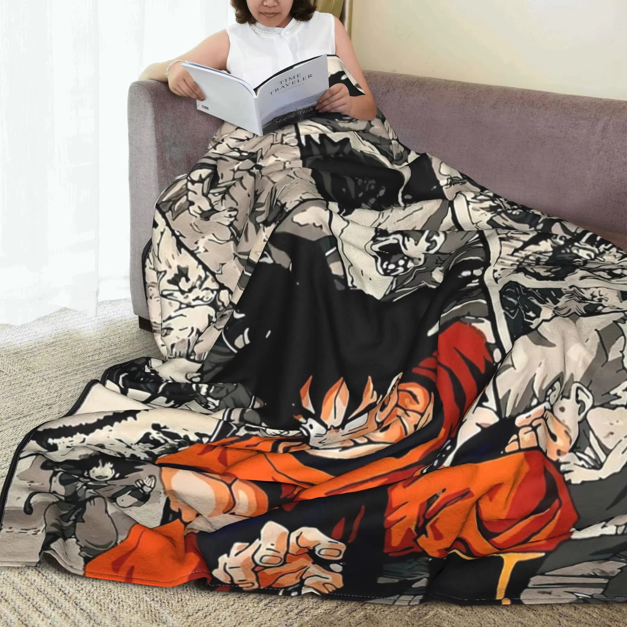 Dragon Ball DragonBall Blanket Warm Cozy Fluffy Throw Blankets for Bed Inch Multiple Sizes Rug Piece