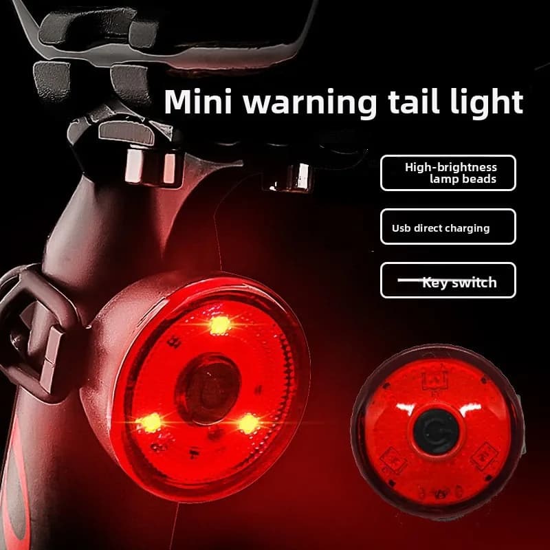 Fanale posteriore impermeabile di avvertimento ultra luminoso per bici da strada: adatto per il ciclismo notturno all'aperto, un attrezzatura da guida necessaria.