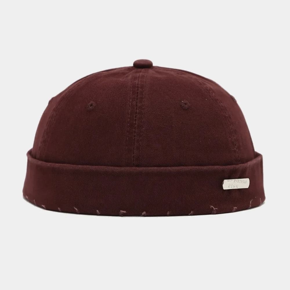 Cappello Docker Senza Visiera in Denim Lavato per Esterni, Tinta Unita, Cotone Vintage, Regolabile, per Ragazzi e Ragazze