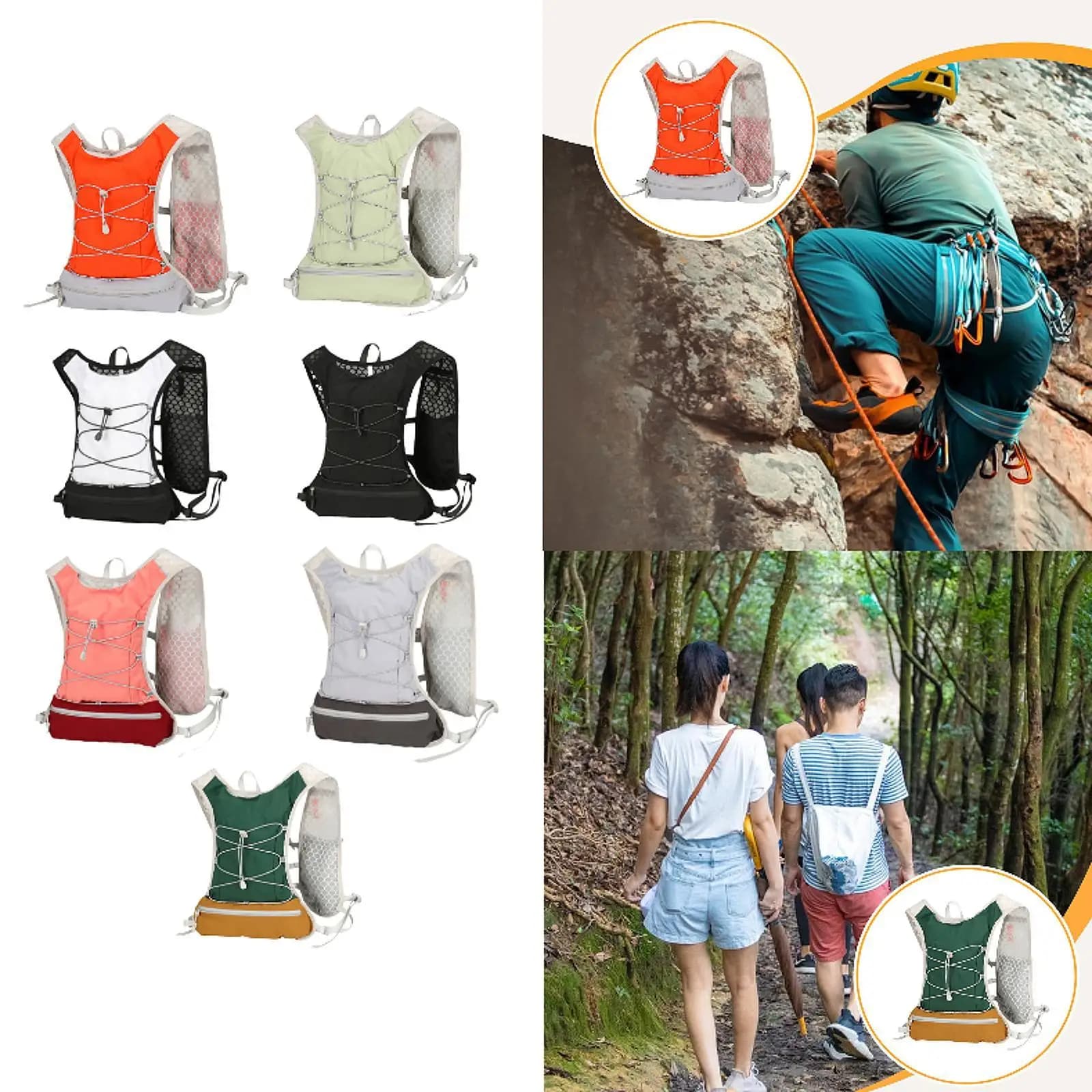 Water vest backpack Outdoor sports bag for mountaineering race path
