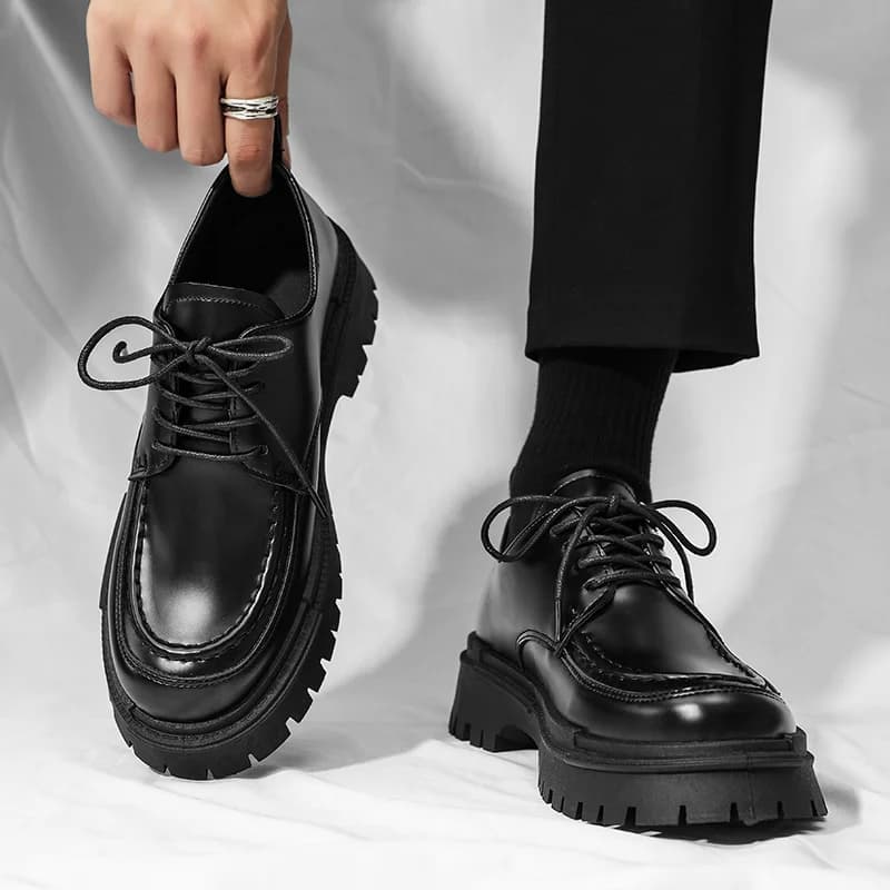 Scarpe in pelle stile britannico da uomo nuove autunnali - Scarpe casual da sposa da lavoro derby