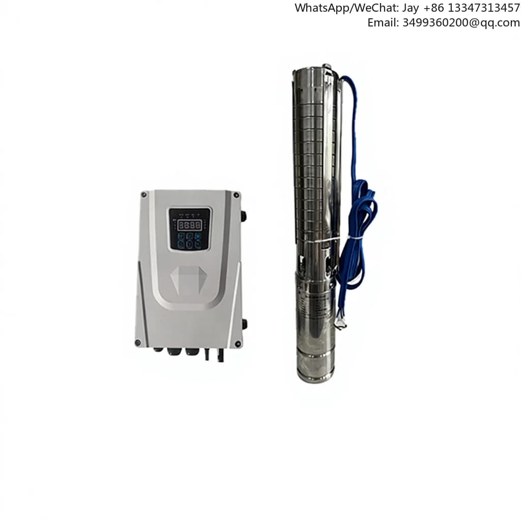 Kit completo di pompa solare per irrigazione con pannello, pompa sommergibile CC a bassa pressione, personalizzabile OEM