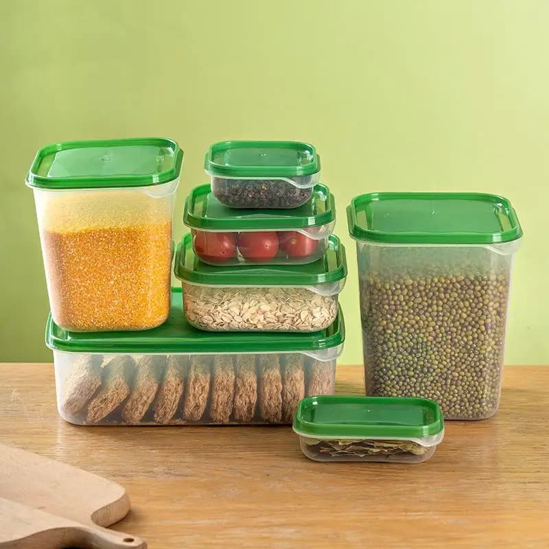 Set di contenitori per il pranzo in plastica da 17 pezzi con conservazione della freschezza per frigorifero da cucina, confezioni di ingredienti sicuri per microonde
