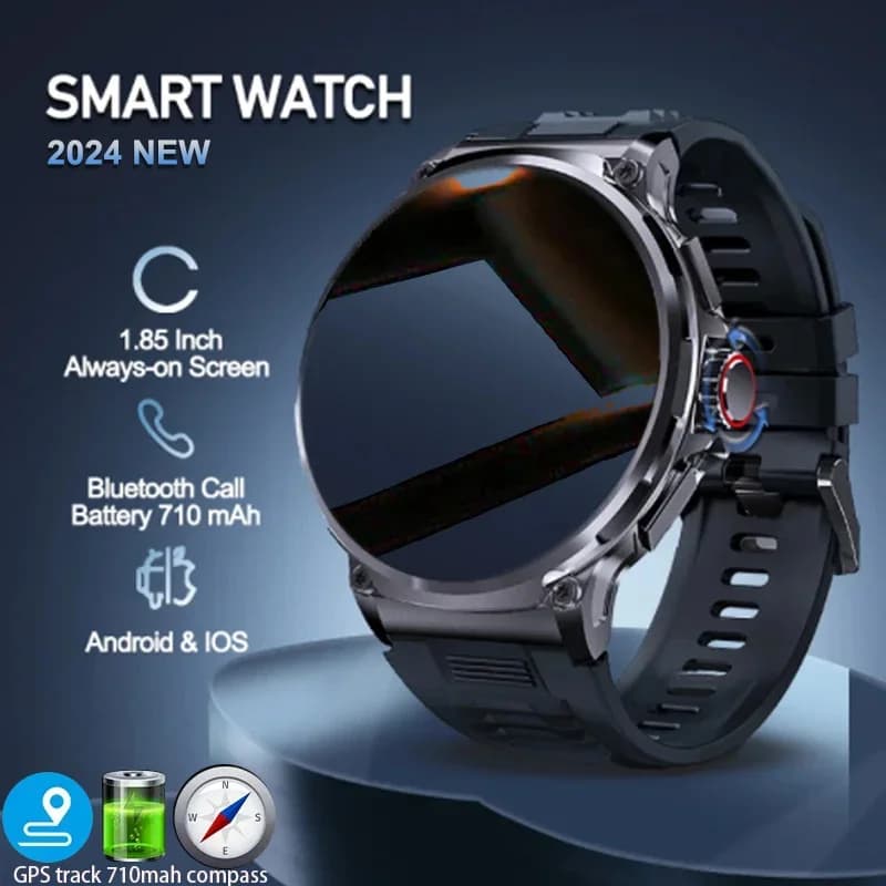 Men's GPS Track Smart Watch Fashion Exercise AMOLED Ultra HD 1.85 inch 710 Mah Battery Called Bluetooth SmartWatch 2025 New