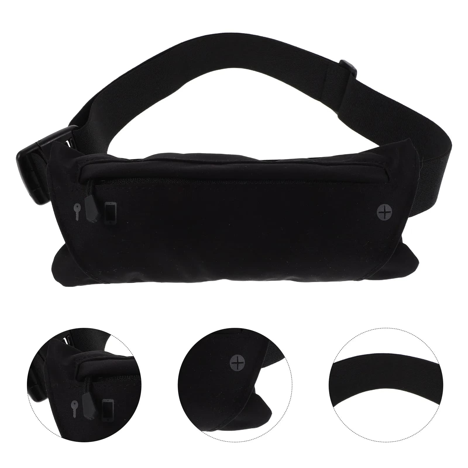 Marsupio Leggero e Sottile Unisex per Corsa, Escursionismo, Jogging, Viaggi e Fitness con Tasca Impermeabile per Telefono