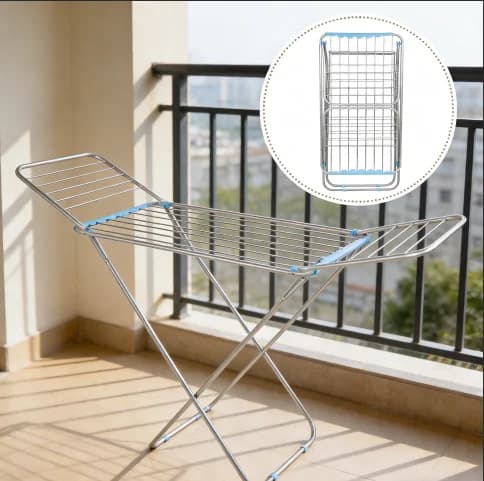 Foldable Drying Wallet in Aluminium 175 cm resistant with Clothes rack and Promotion Airerpromote