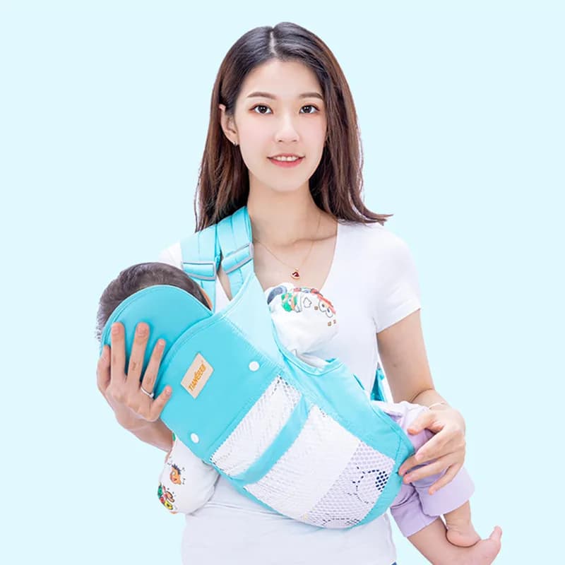 Neonati Cinghie per bambini Bambino che abbraccia Gita per bambini Anteriore e posteriore Doppio uso Neonato Abbraccio orizzontale Estate Abbraccio traspirante P2
