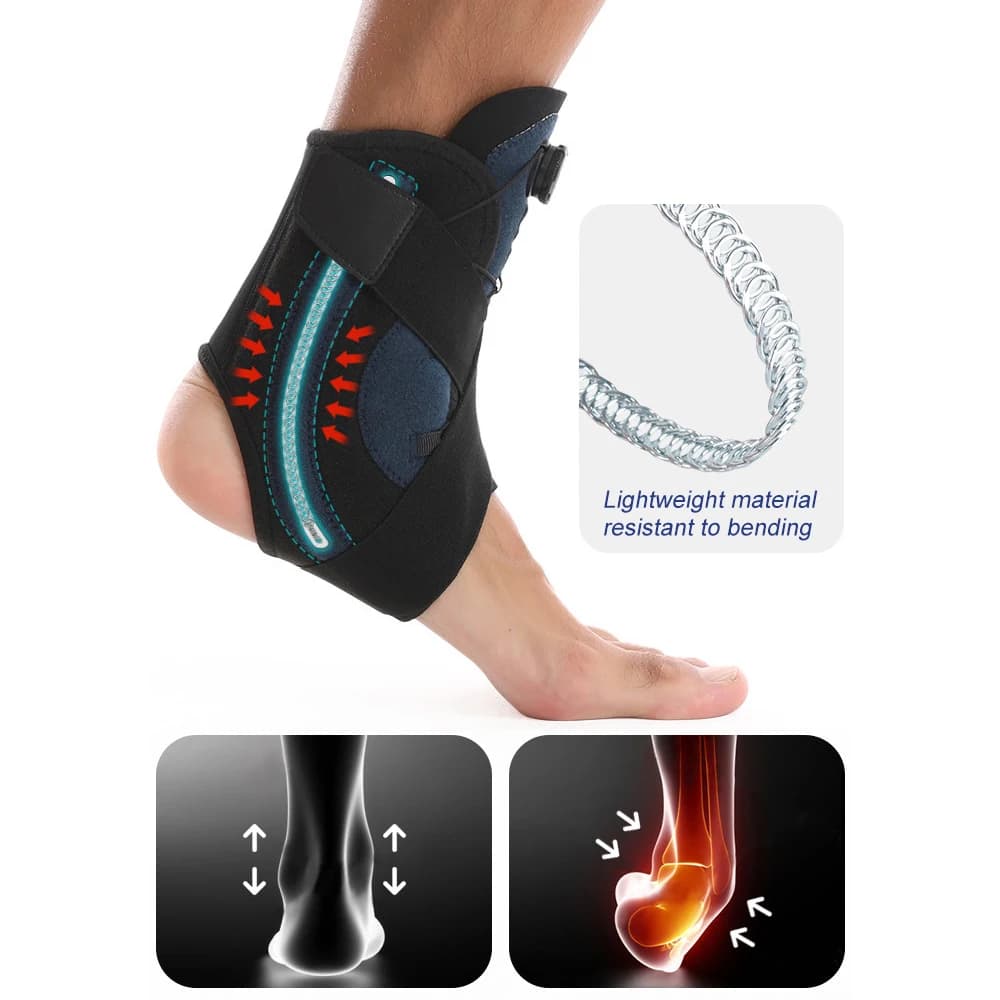 1 pz tutore per caviglia per uomo e donna, manopola regolabile tutore di supporto per caviglia in metallo massimo per distorsione alla caviglia, aquile, fascite plantare