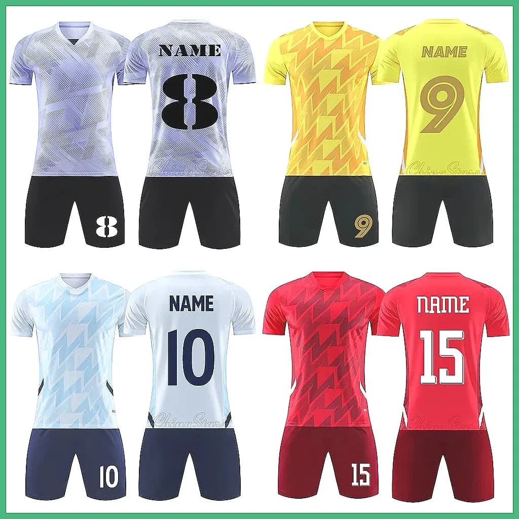 Maglia da calcio personalizzata 24/25, tuta da calcio personalizzata per uomo e bambino, uniformi da calcio traspiranti per bambini, abbigliamento sportivo per giocare a calcio, Francia, Spagna, Argentina, Inghilterra, Brasile, Marocco, Belgio, Germania, Colombia, Senegal
