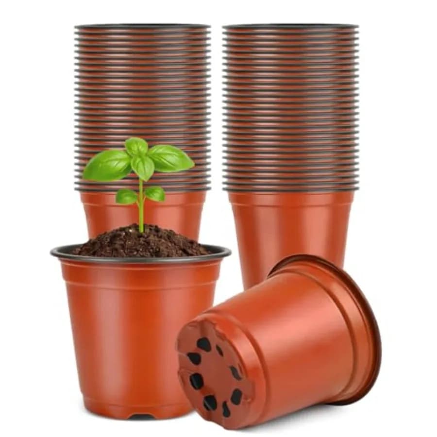 100 Pcs"Plastic Plants Nursery Pot/Pots Seedlgs Flower Plant Contaer Seed Startg Pots