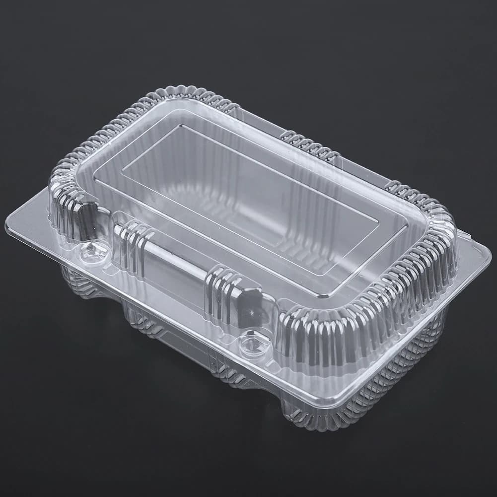 Confezione da 25 Contenitori Monouso in Plastica con Coperchio a Cerniera per Alimenti e Frutta