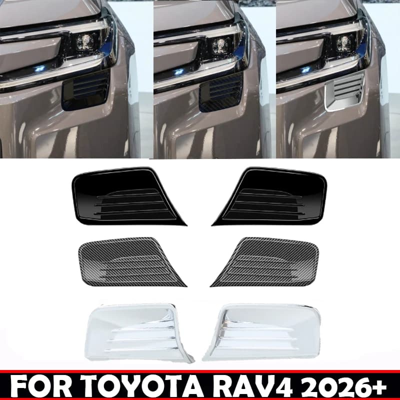 Per Toyota RAV4 2026 2027, Copertura Sopracciglia Fari Anteriori in ABS Adventure, Adesivi Griglia Racing