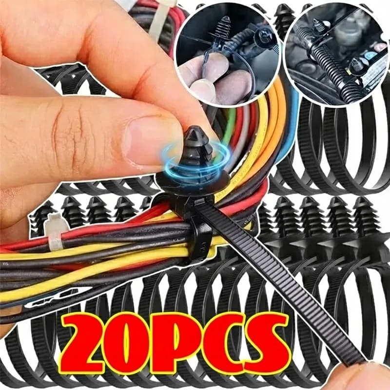 Fascette per cavi con montaggio a spinta per autoveicoli Fascette per cavi per cablaggio di fissaggio a clip per telaio automatico Supporto per telaio elettrico Fermo Cinghia in nylon