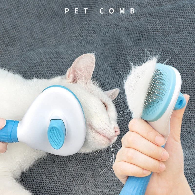 Spazzola per peli di cani e gatti, pettine per toelettatura e cura, spazzola per gatti in acciaio inossidabile per cani a pelo lungo, accessori per la pulizia degli animali domestici.