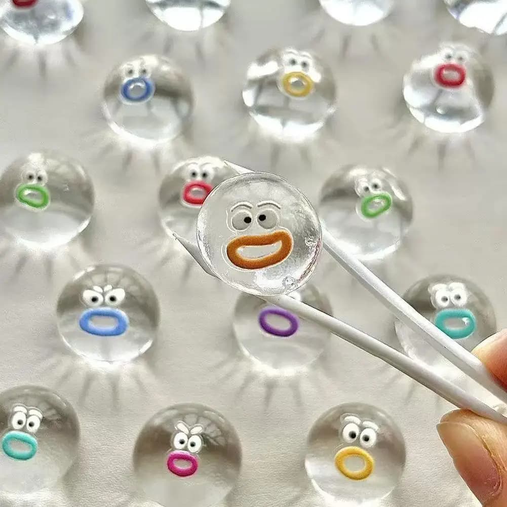 5 Pezzi Mini Giocattoli Antistress Trasparenti Mochi Kawaii "Little Snot" per Bambini, Regalo per Alleviare lo Stress e la Decompressione