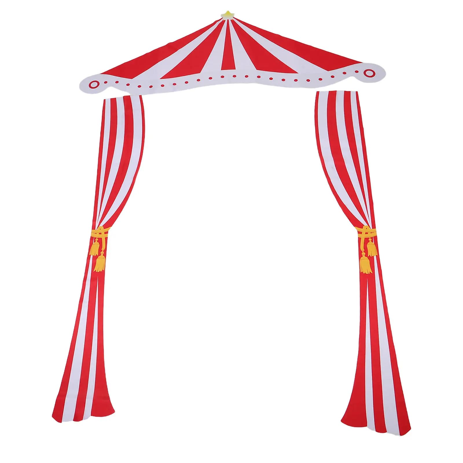 Sfondo a Tema Carnevalesco, Tenda a Strisce Rosse e Bianche, Banner per Porta da Circo, Accessori per Foto Booth per Feste di Compleanno ed Eventi Carnevaleschi