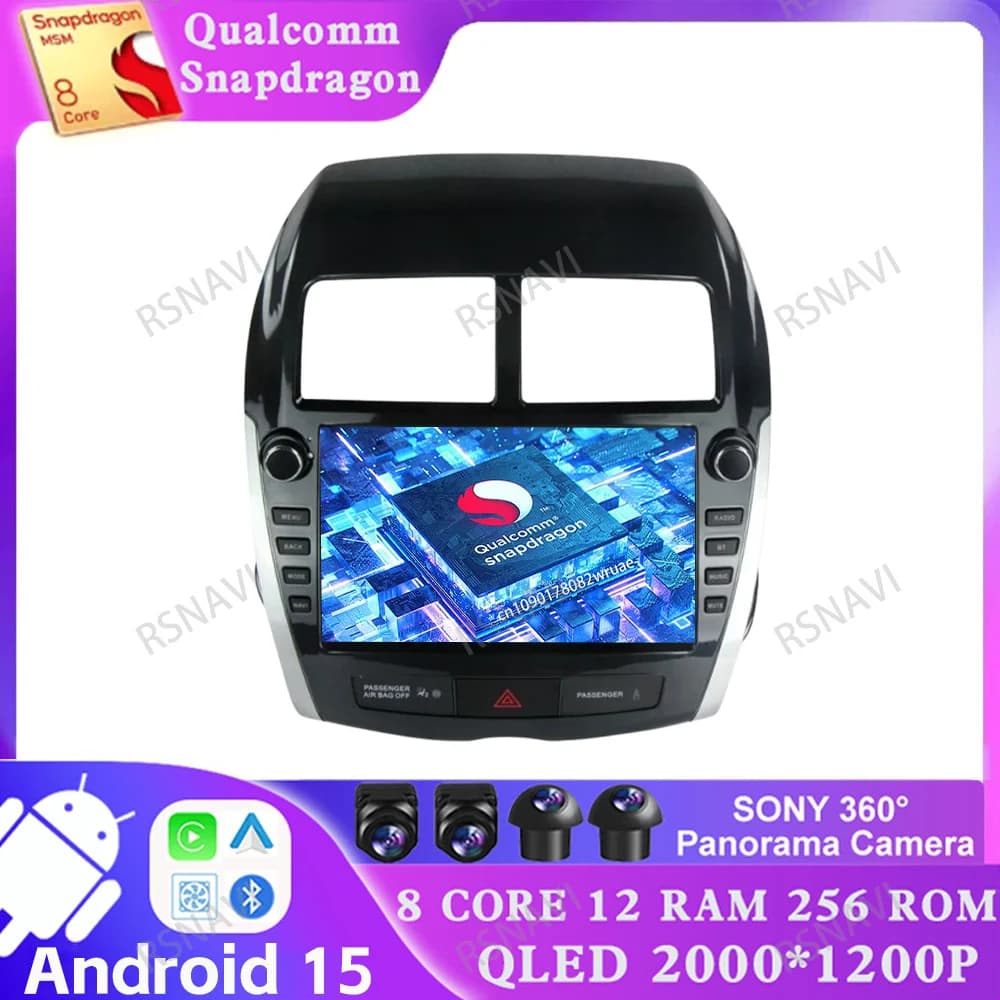 Android 15 Car Radio For Mitsubishi ASX 2010-2016 Covers Car Seats Passat B5 Obd2 Scanner Interior Replacement Parts RDS Carplay