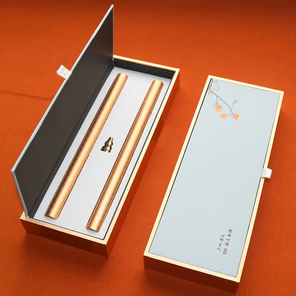 Kynam Kyara Incense Gift Set 10g Kynam & Hainan Oud Agarwood Sticks with Incense Burner & Gift Box For Home Tea house Decor