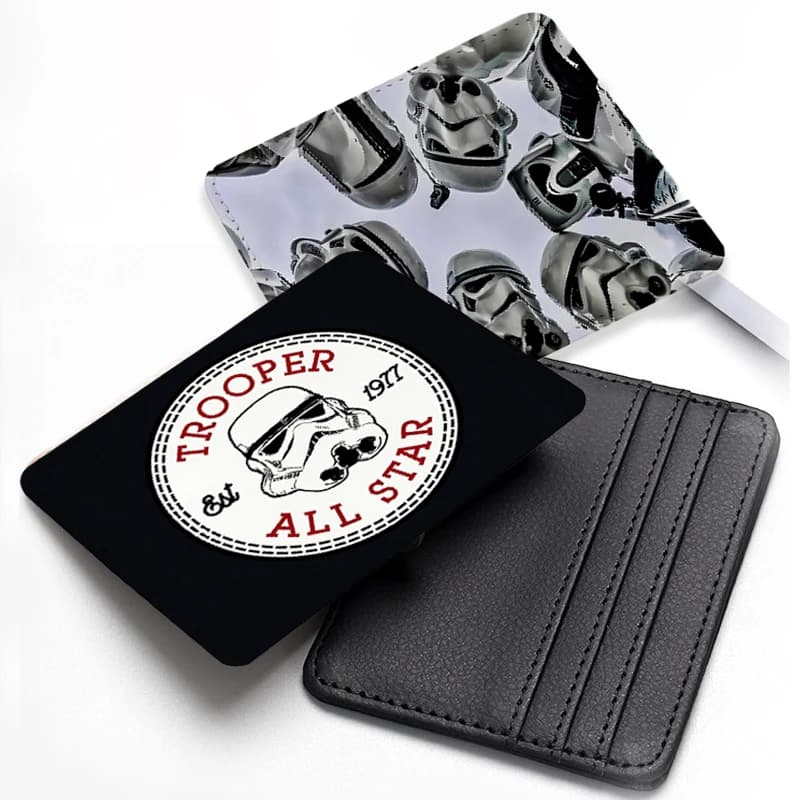 Anime Movie Star Wars Men Pu Card Case Wallet Slim Credit Card Holder Coin Purse ID Card Protective Cover Male Small Purse