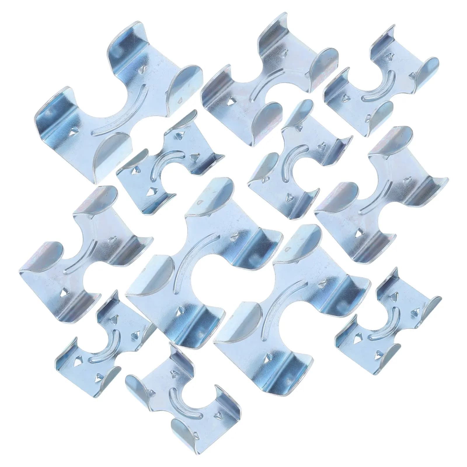 16Pcs Galvanized Steel Wire Rope Clamps Heavy Duty Double Ended Clips for Industrial Workshop Garage Marine Cable Clip Fasteners
