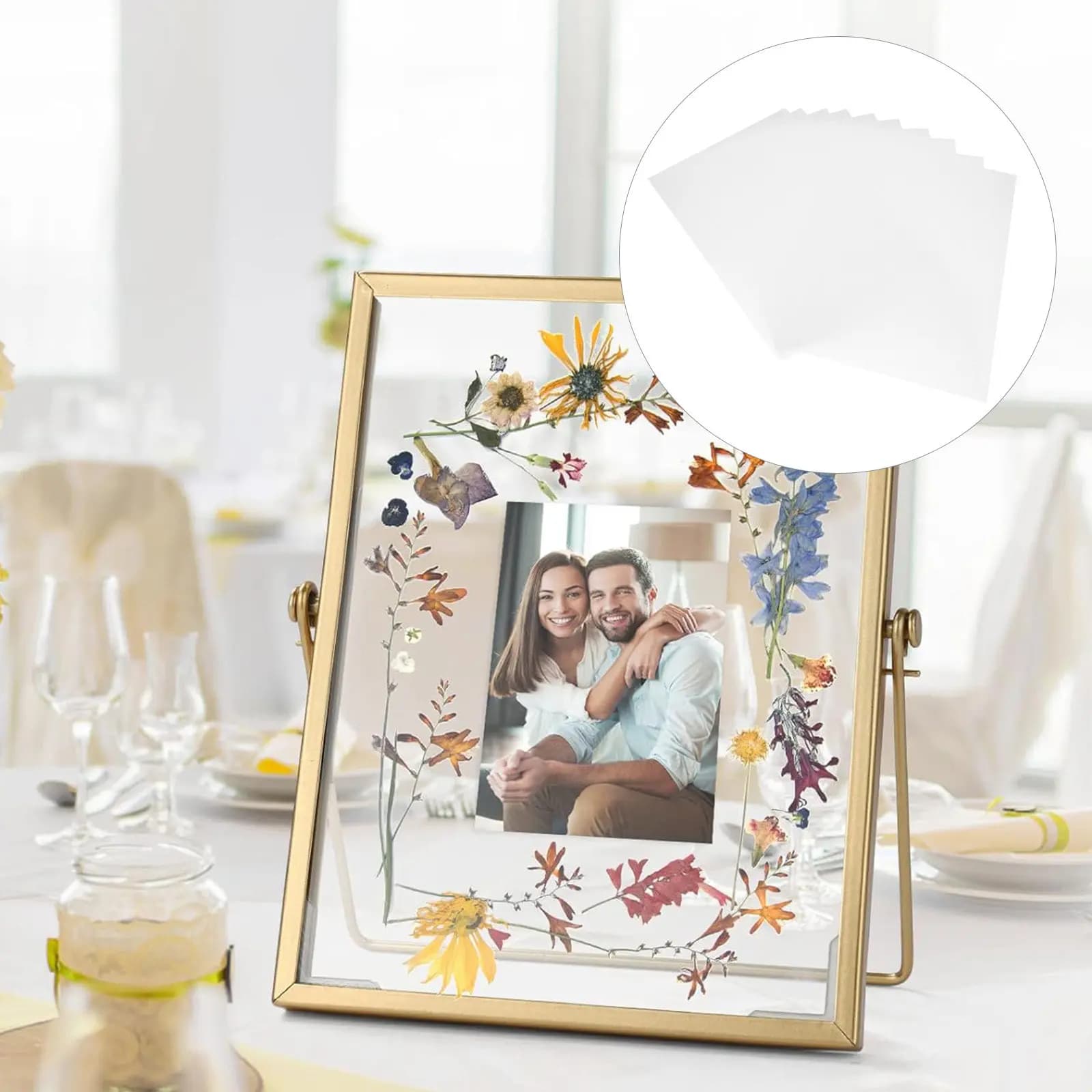 10 Pezzi Foglio di PVC Trasparente Satinato, Cornice Sostitutiva in Plastica Rigida per Fai-da-Te e Cornici Portafoto