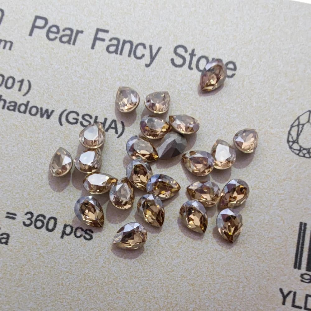 4x6mm Drop K9 Glass Fancy Rhinestones Pointback Mini DIY Nail Charms Decorations Crystal Stones For Jewelry Bags Accessories