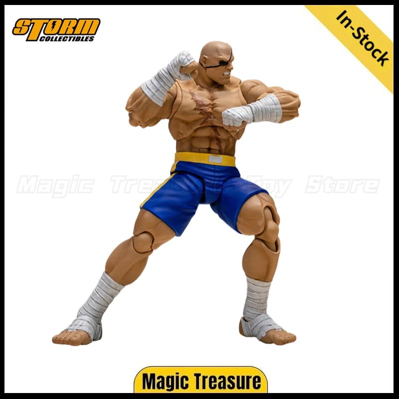 【Disponibile】Storm Collectibles STORM ARENA Street Fighter Alpha 3 Sagat 1/12 Action Figure Originale Giocattoli Regalo