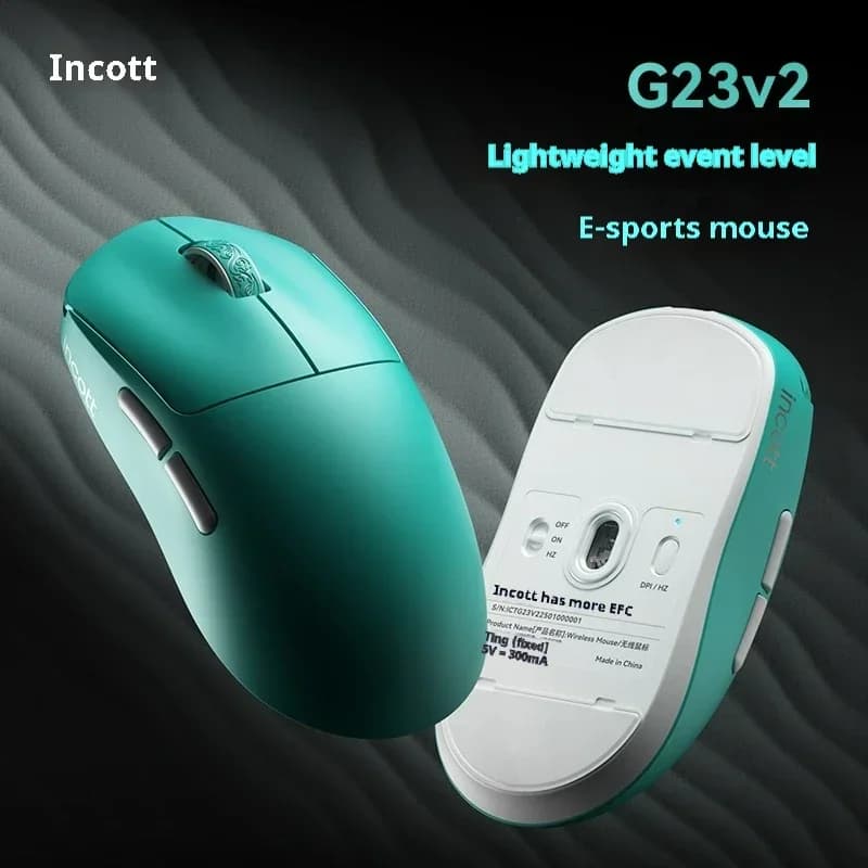 Play Mouse incott G23 v2 47g Lightweight Pixart3395 Sensor E-Sport Poultry Speed 8000Hz Ultra Low Latency Gaming Mouse