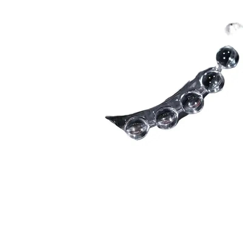 Adesivi per Unghie Stile Gotico Laser Scintillante con Pipistrelli e Croci per Halloween, Decorazioni per Manicure Lucide in Rosso, Argento e Nero