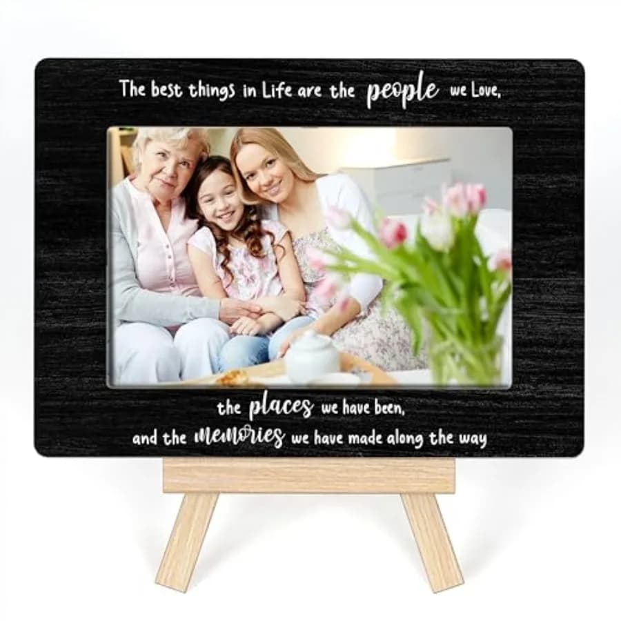 Inspirational and Motivational Picture Frames - The Best Things In Life Photo Frame, Christmas and Birthday Gifts, Tabletop Eas