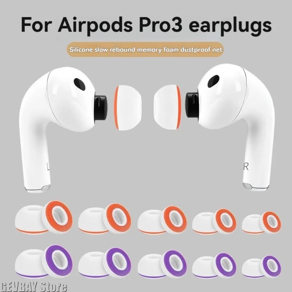 Cuscinetti di Ricambio in Memory Foam per Apple AirPods Pro 3, Morbidi Cappucci in Spugna, Accessori per Auricolari XXS/XS/S/M/L